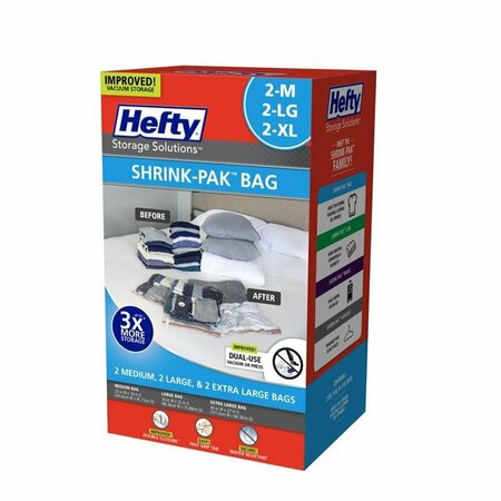 HEFTY Shrink-Pak Clear Vacuum Cube Storage Bags, 2PK HFT-7052463-2